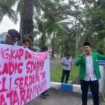 Perihal Dugaan Tipikor 10 Paket Pekerjaan Dinas SDABMBK, GEMPI-SU Gelar Aksi Minta APH Periksa Kadis