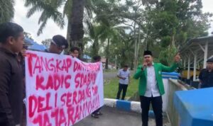Perihal Dugaan Tipikor 10 Paket Pekerjaan Dinas SDABMBK, GEMPI-SU Gelar Aksi Minta APH Periksa Kadis